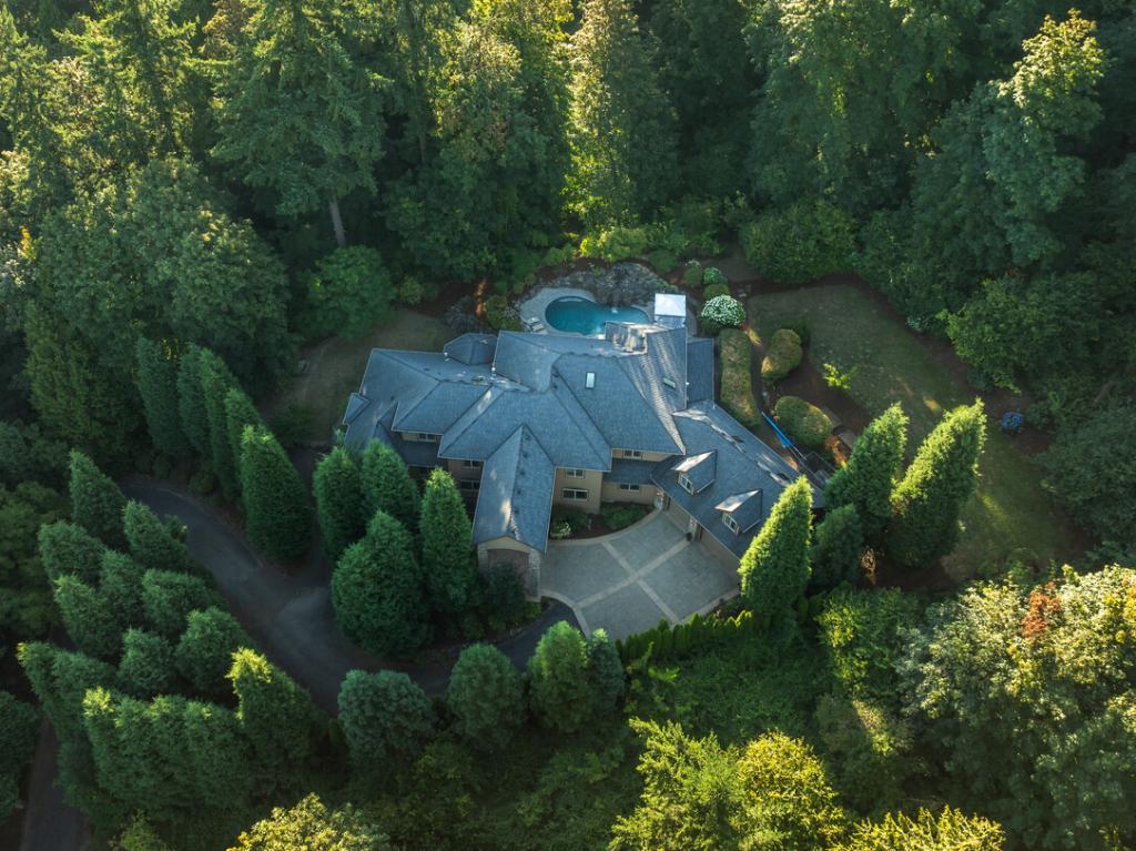 sober living house areal view